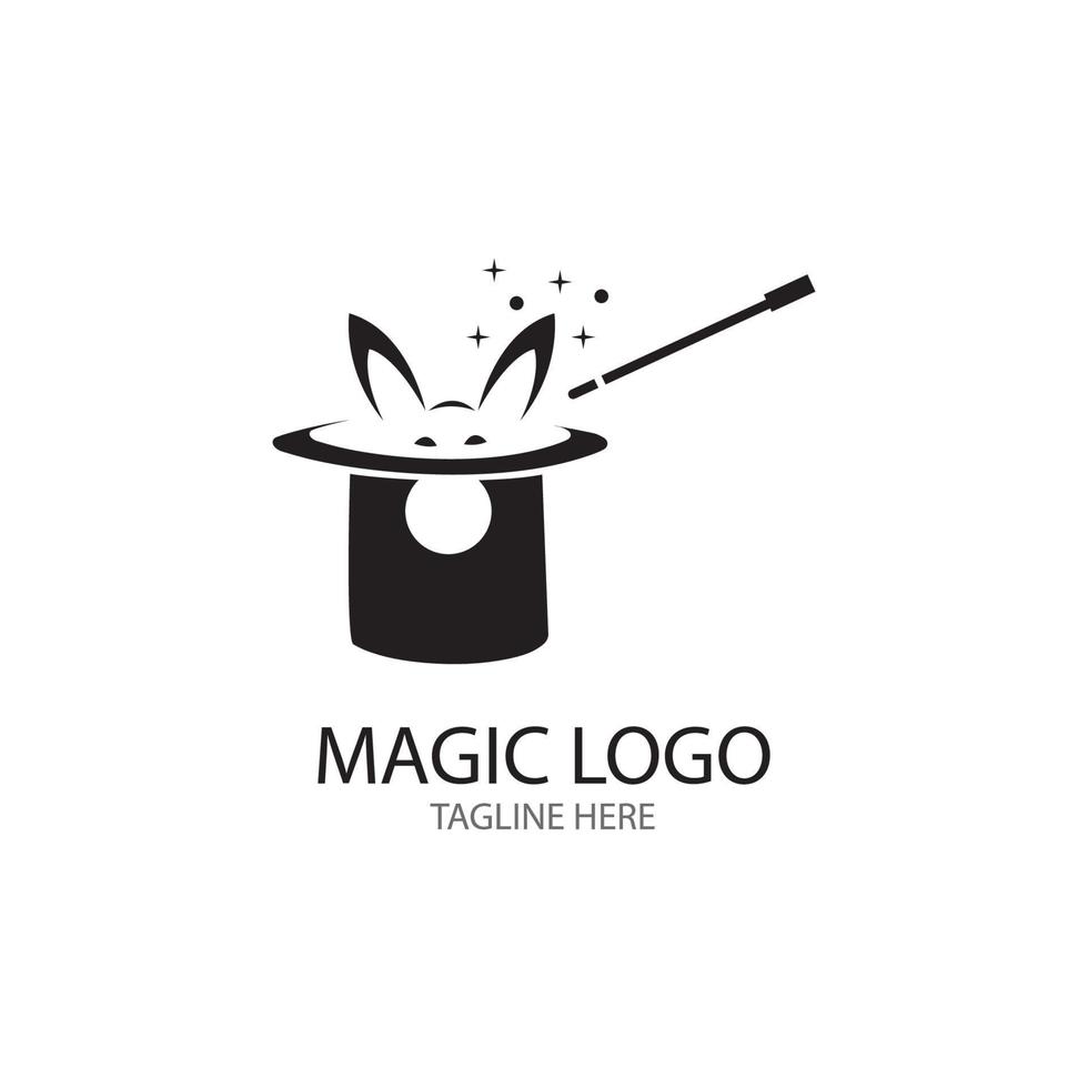 Illustration of magic hat with wand vector