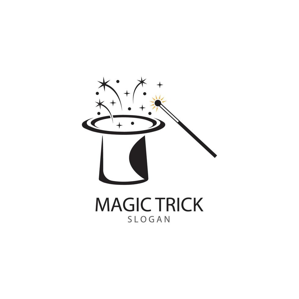 Illustration of magic hat with wand vector