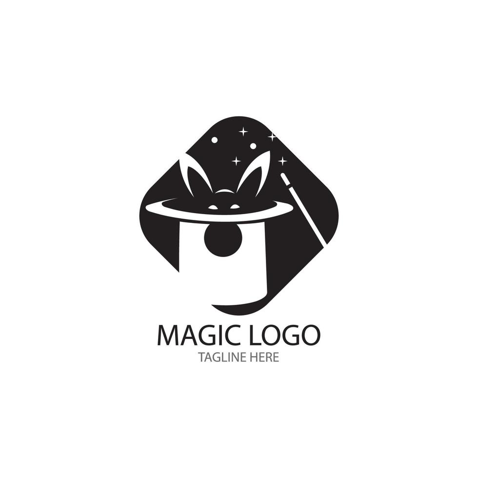 Illustration of magic hat with wand vector