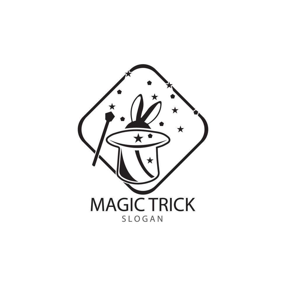 ilustración de sombrero mágico con varita vector