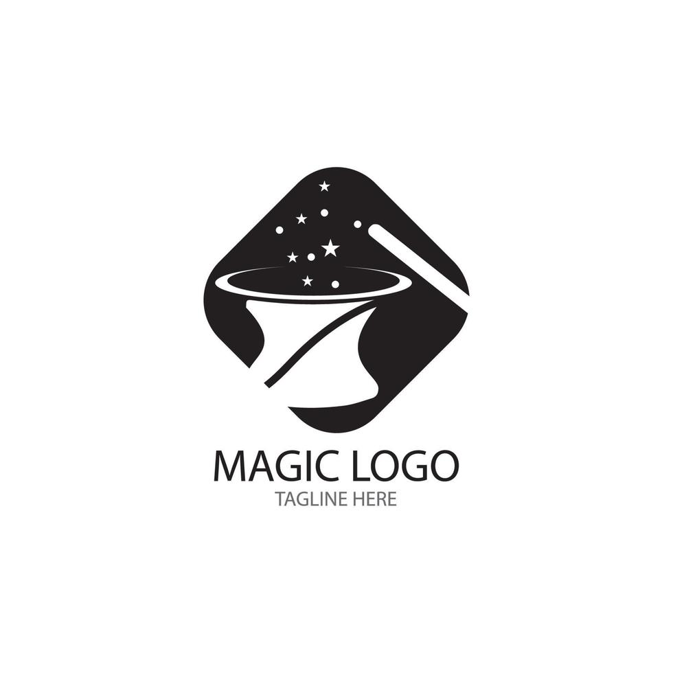 Illustration of magic hat with wand vector