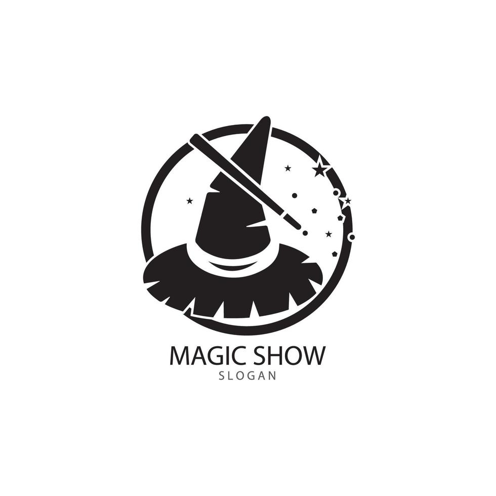 Illustration of magic hat with wand vector