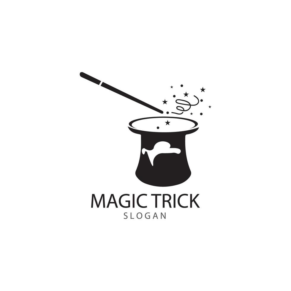 Illustration of magic hat with wand vector