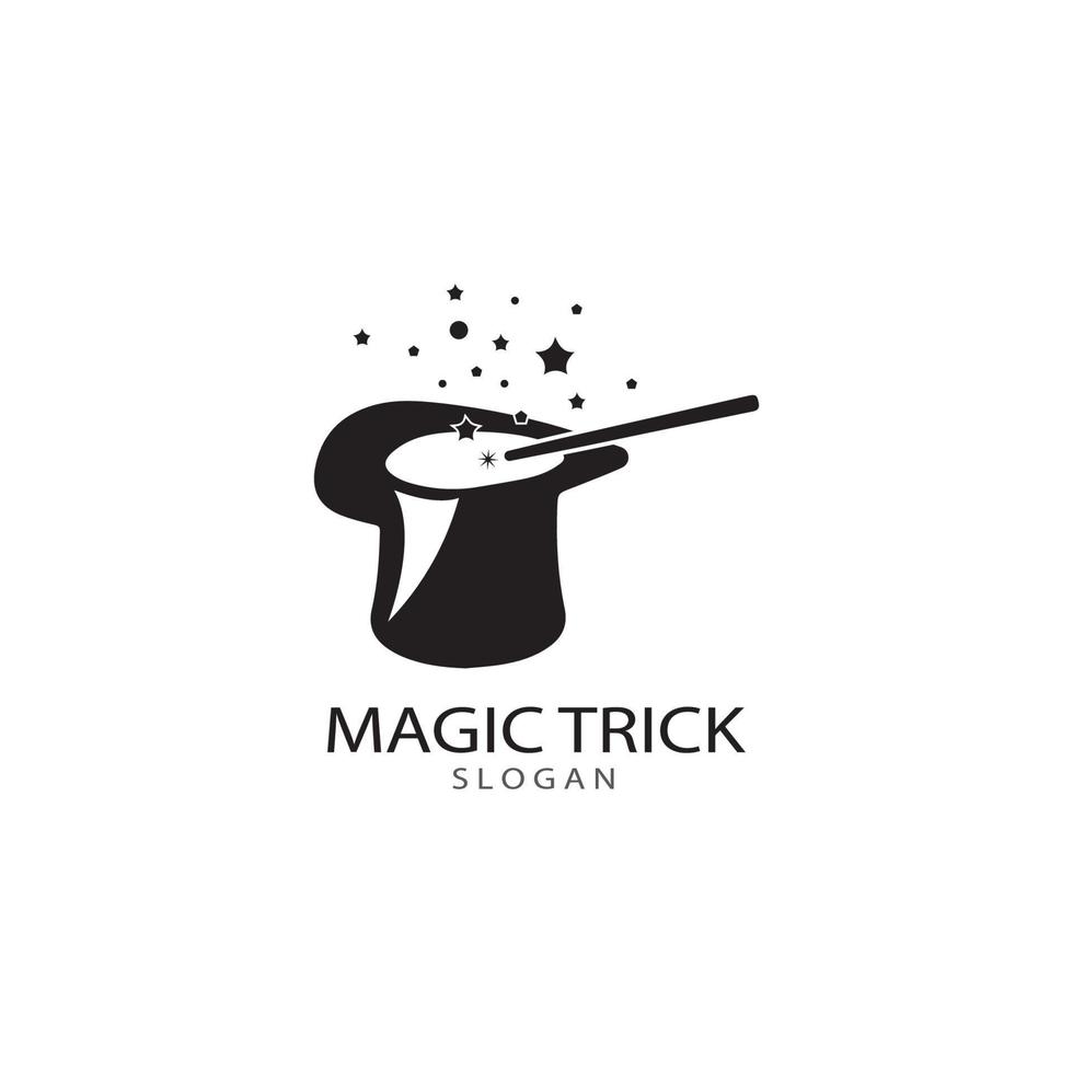 Illustration of magic hat with wand vector