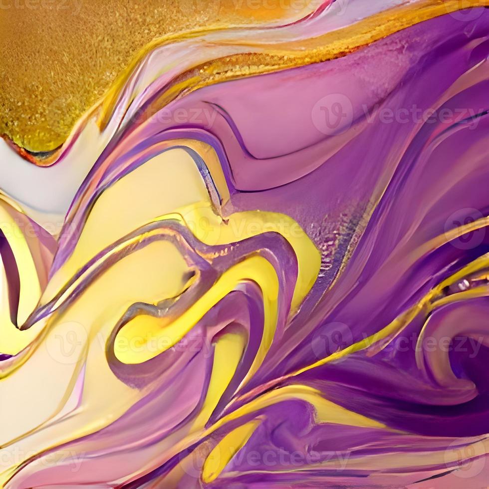 Luxury abstract fluid art painting in alcohol ink technique photo