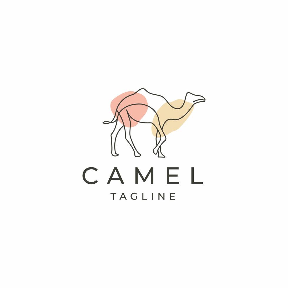 Camel logo icon design template flat vector illustration