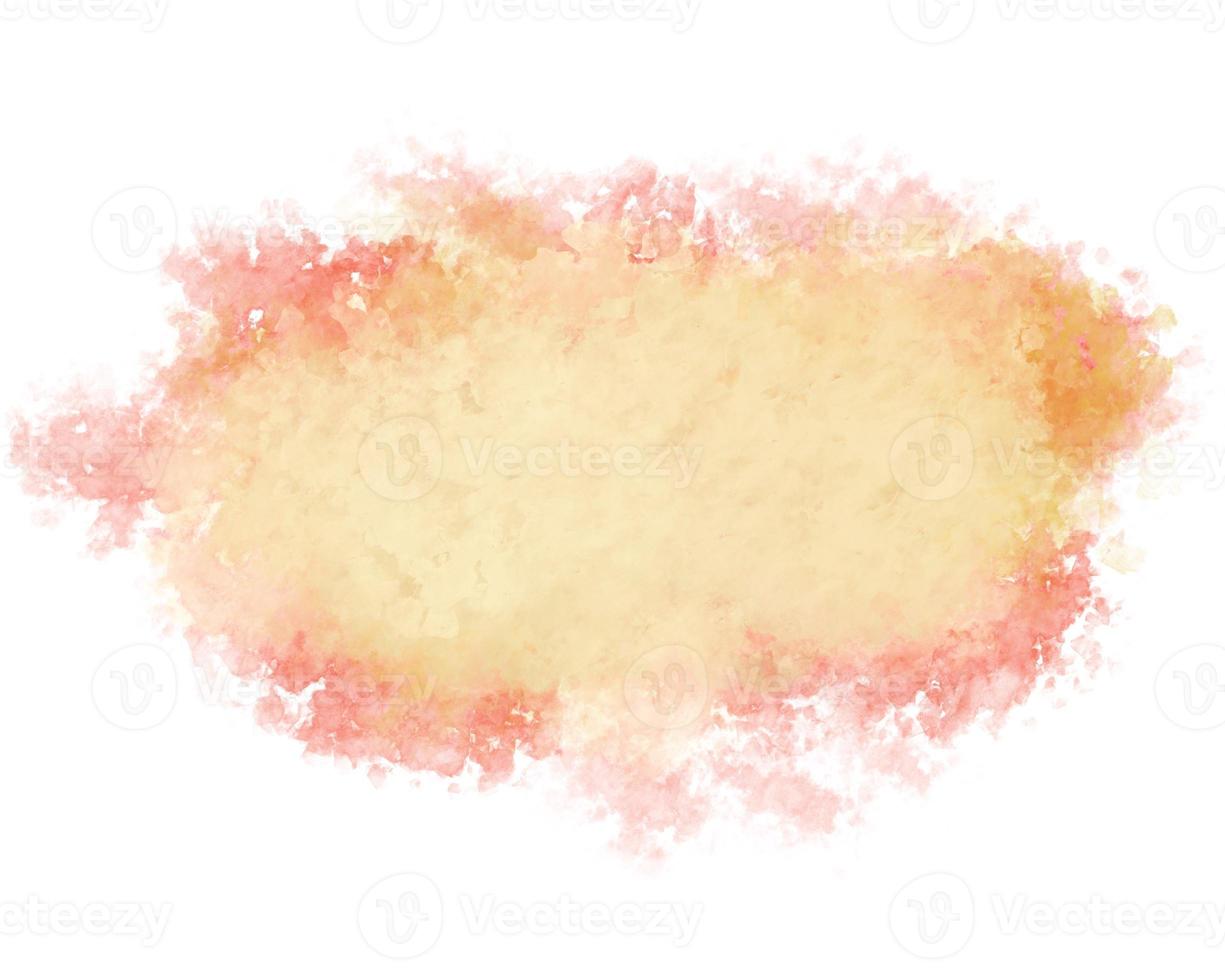 Watercolor yellow banner. Warm color painting and splash. Summer or autumn background concept. Abstract artwork illustration. photo