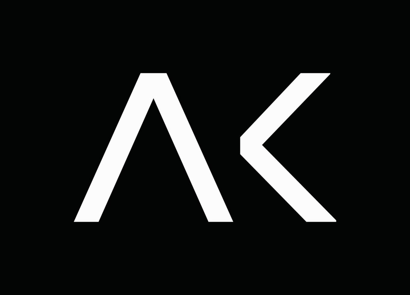 AK initial letters logo design vector