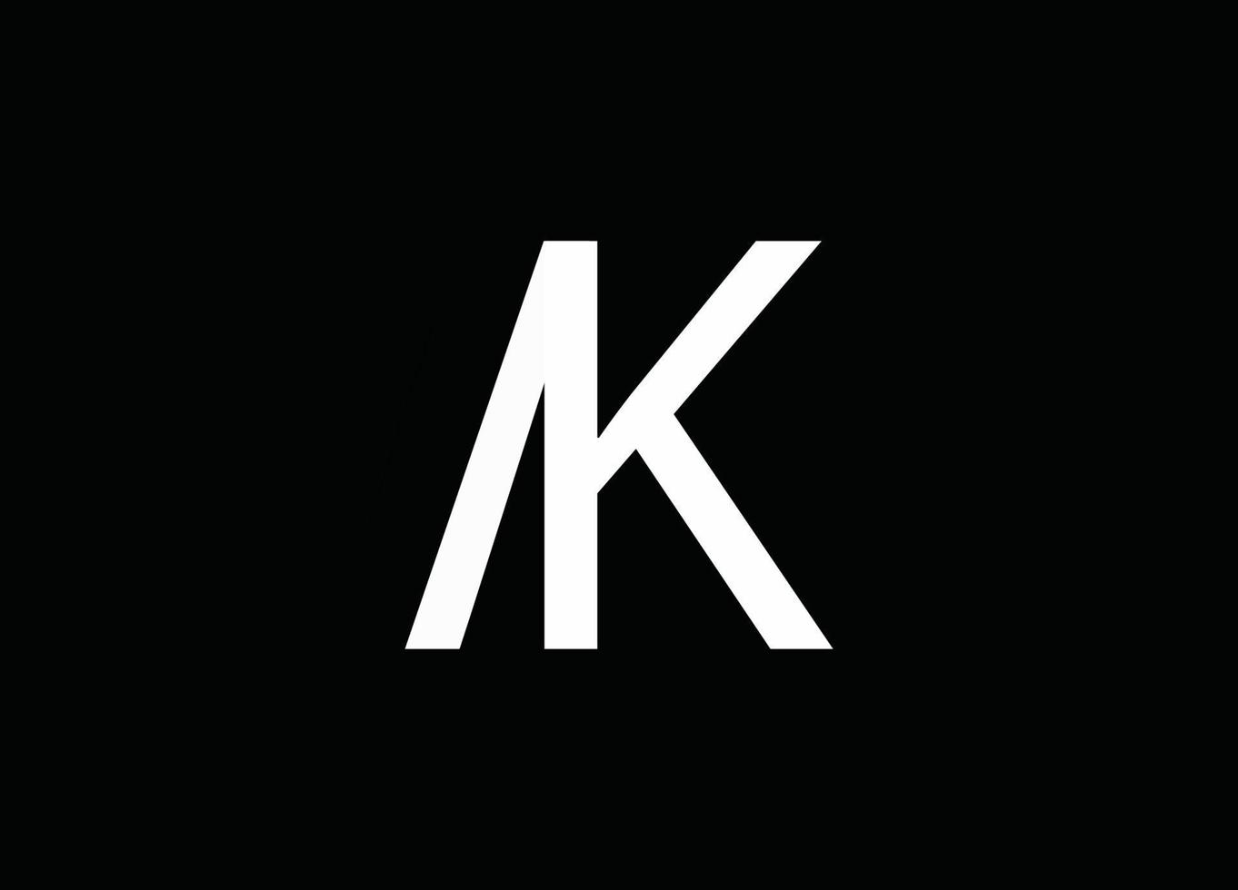 AK initial letters logo design vector