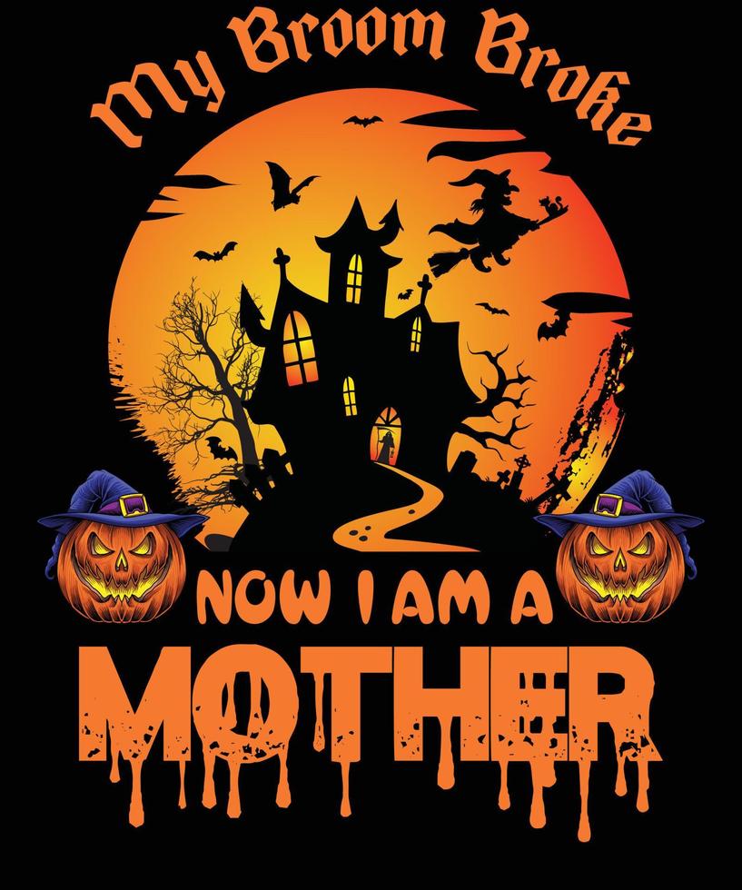 MOTHER T-SHIRT DESIGN FOR HALLOWEEN 11198701 Vector Art at Vecteezy