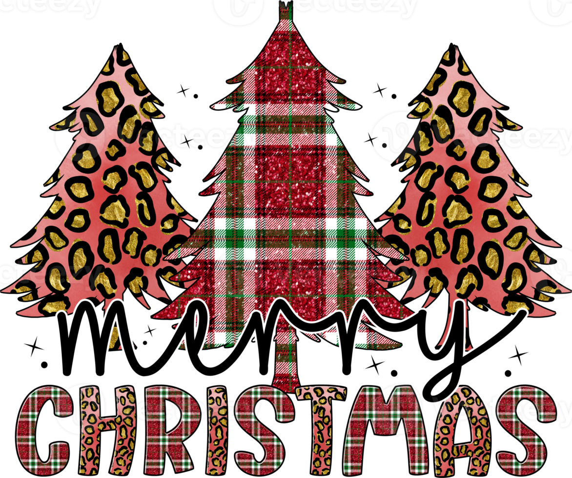 Frohe Weihnachten mit Weihnachtsbaum-Weihnachtssublimationsdesign, perfekt für T-Shirts, Tassen, Schilder, Karten und vieles mehr png