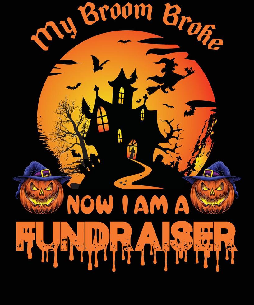 FUNDRAISER T-SHIRT DESIGN FOR HALLOWEEN vector