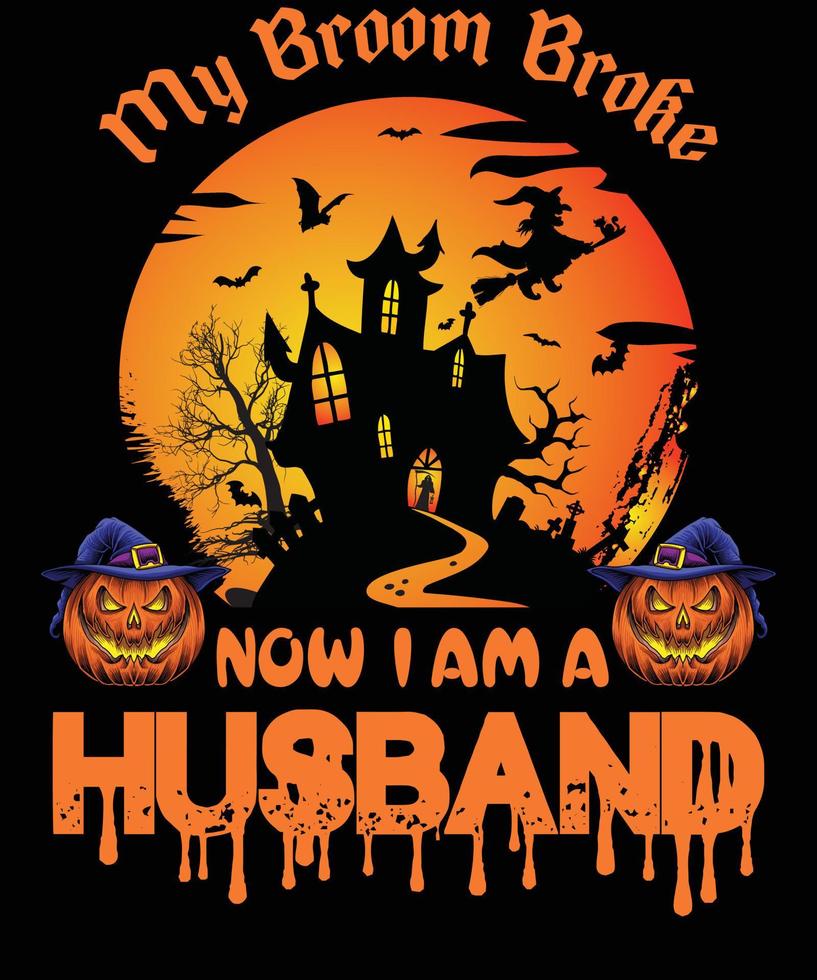 HUSBAND T-SHIRT DESIGN FOR HALLOWEEN vector