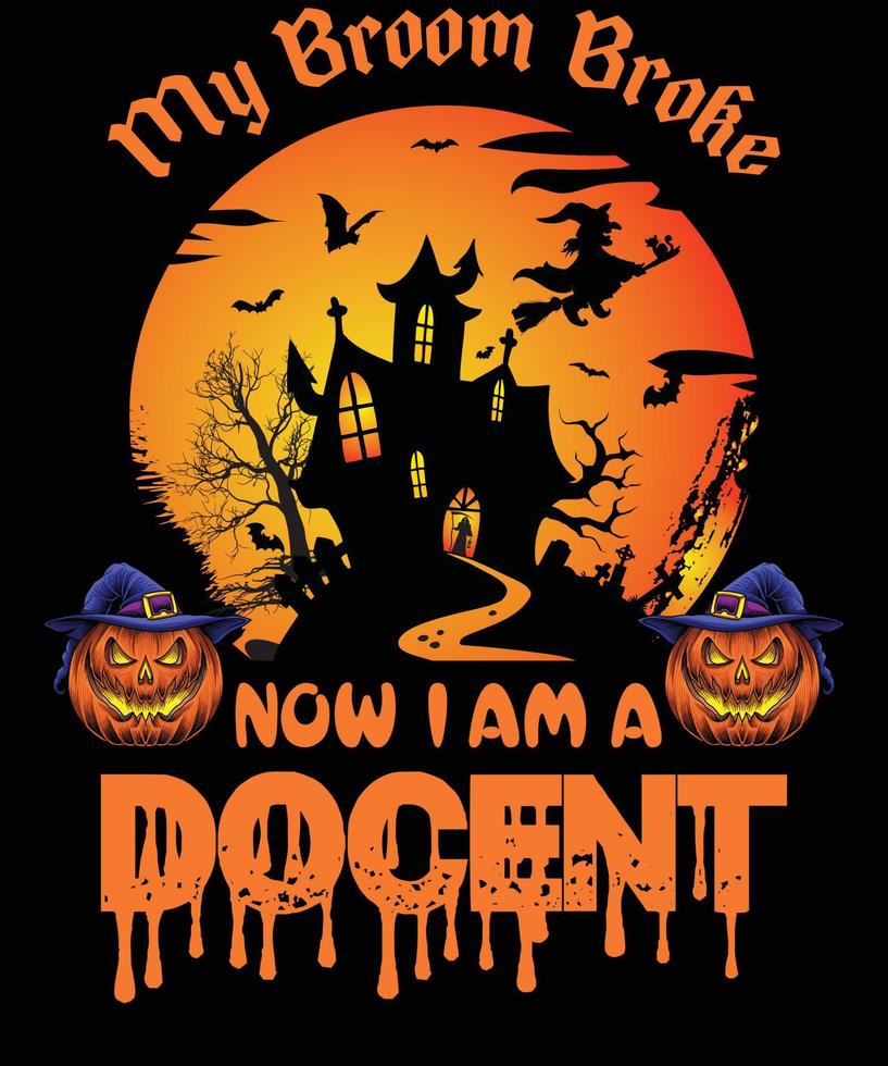 DOCENT T-SHIRT DESIGN FOR HALLOWEEN vector