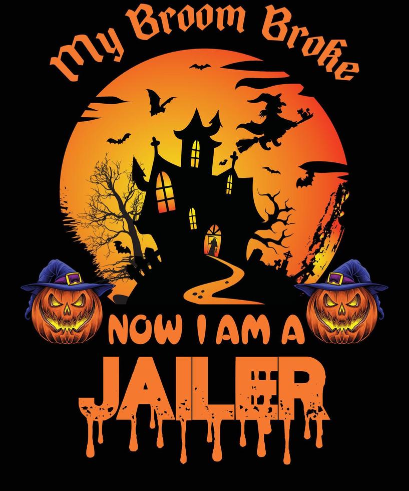 JAILER T-SHIRT DESIGN FOR HALLOWEEN vector