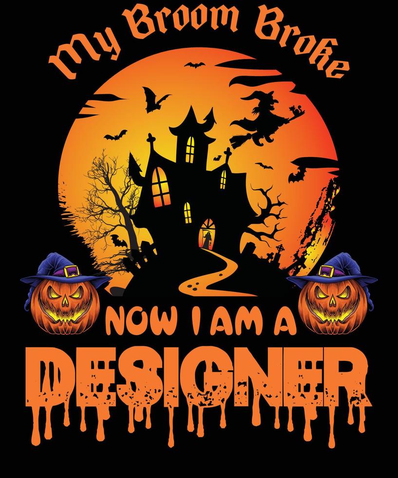 DESIGNER T-SHIRT DESIGN FOR HALLOWEEN vector