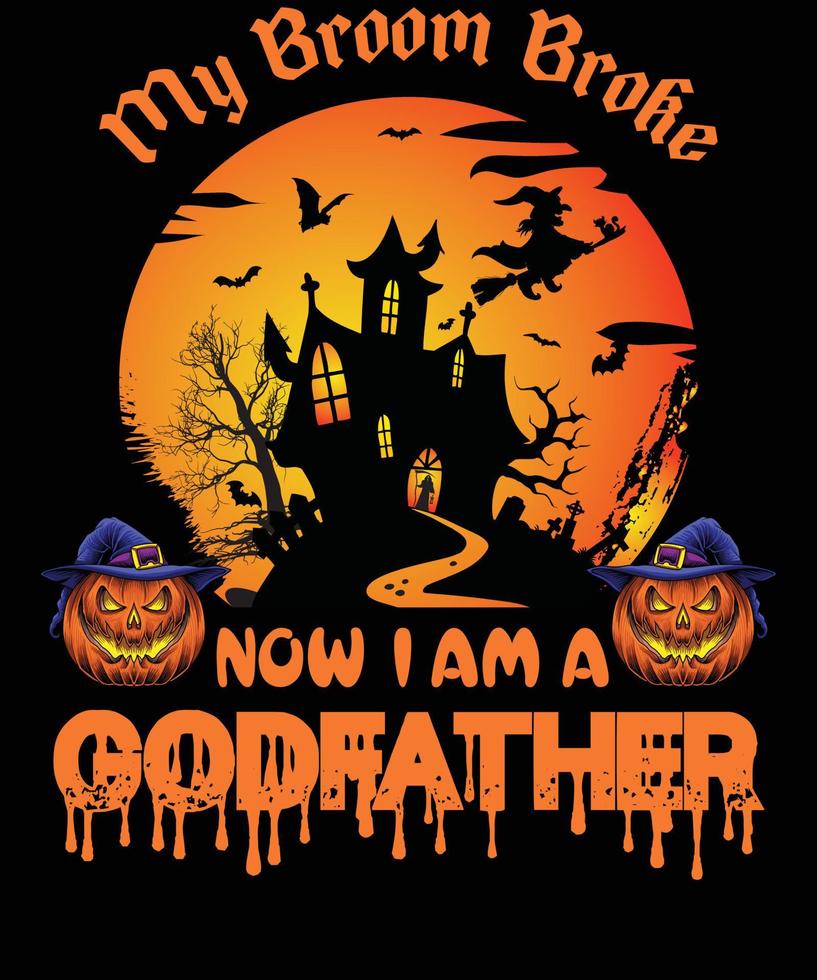 GODFATHER T-SHIRT DESIGN FOR HALLOWEEN vector
