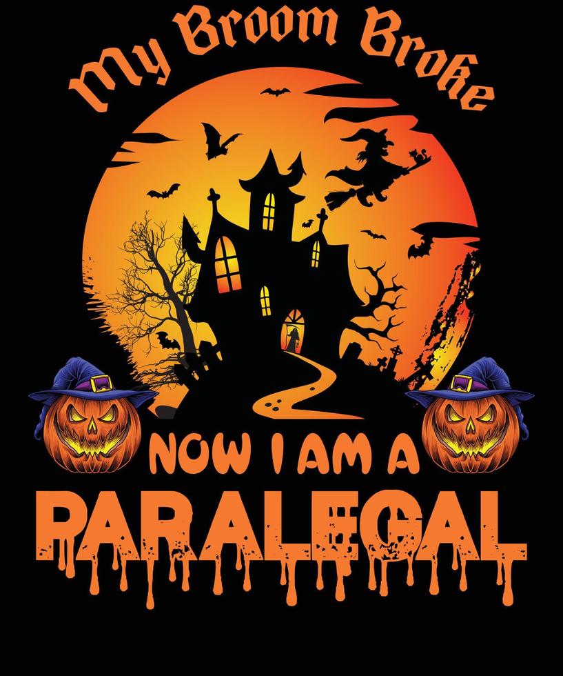 PARALEGAL T-SHIRT DESIGN FOR HALLOWEEN vector
