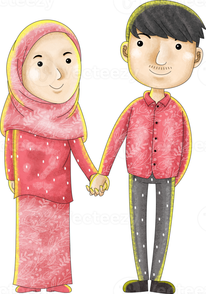 cute couple character png