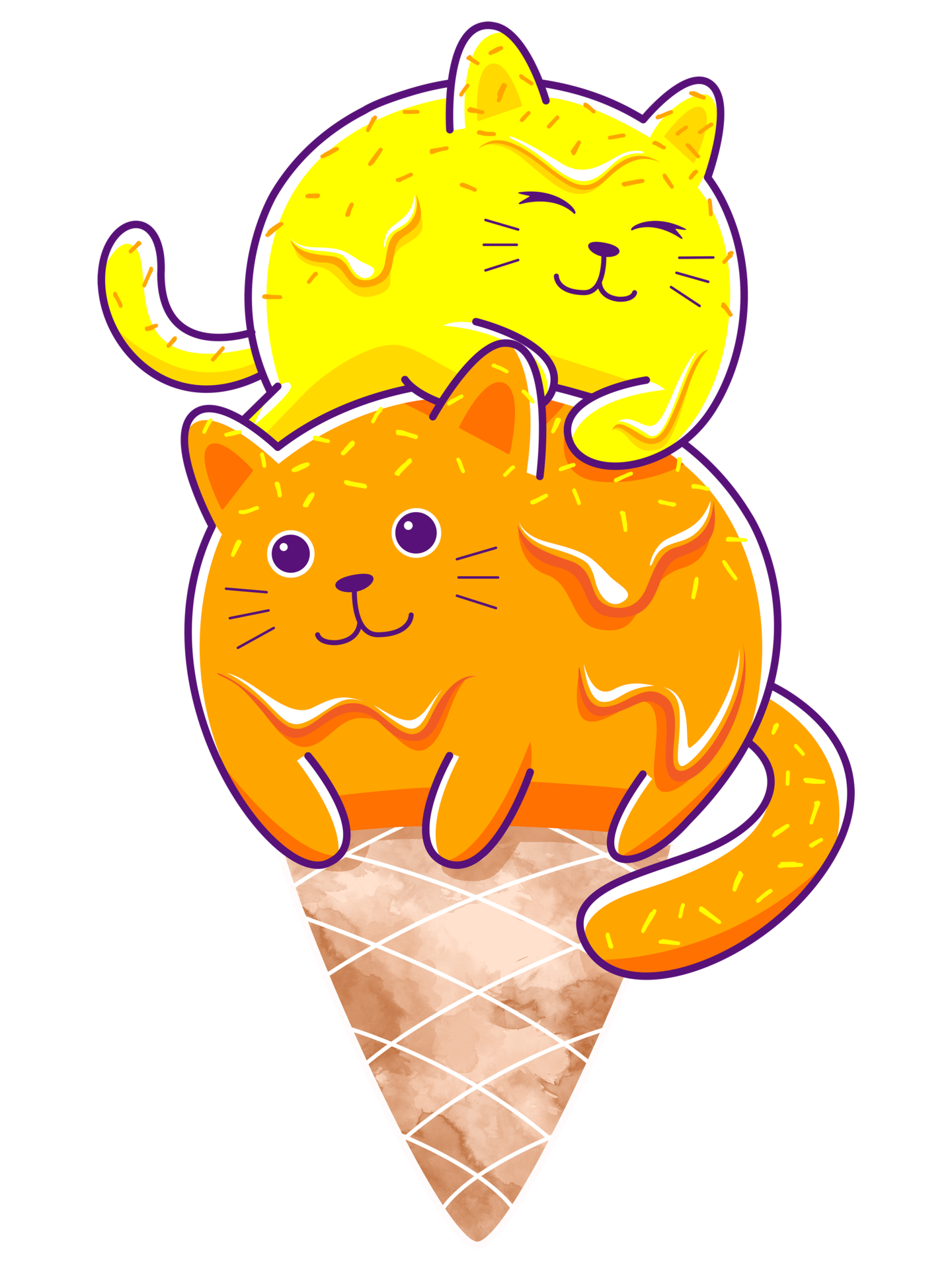 Free Cute Ice Cream Cone Cartoon Illustration 11199276 PNG with Transparent  Background