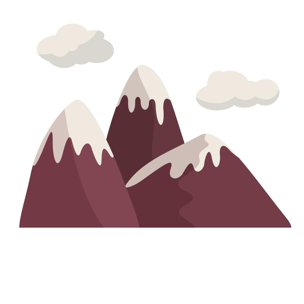 montañas con picos nevados vector