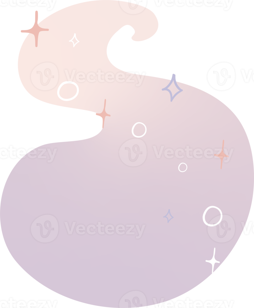 cute gradient Halloween magic smoke with sparkles png