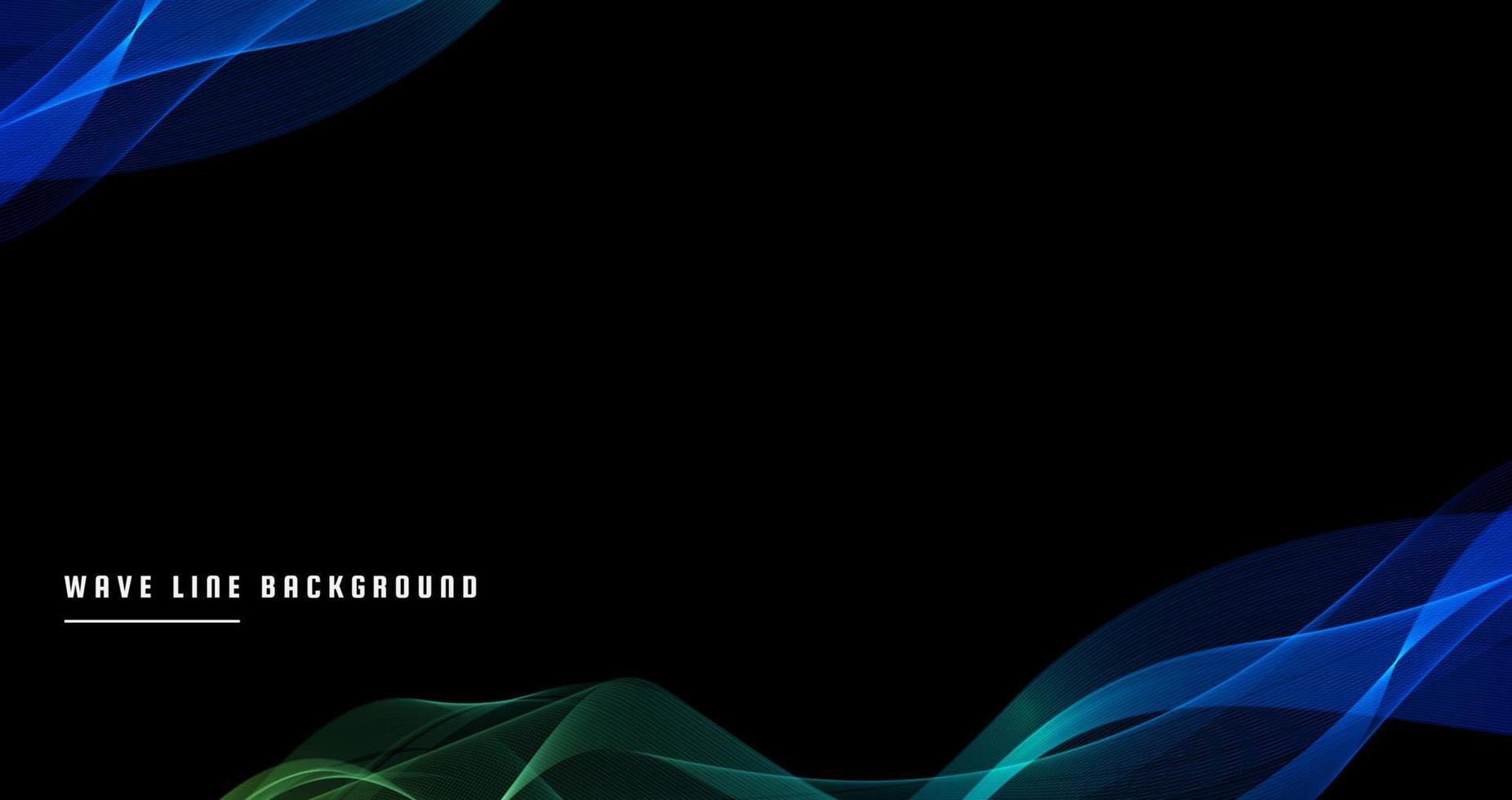 Wave line blue and green background, colorful wavy lines that flow backgrounds for banner promotion, wallpaper, landing page vector