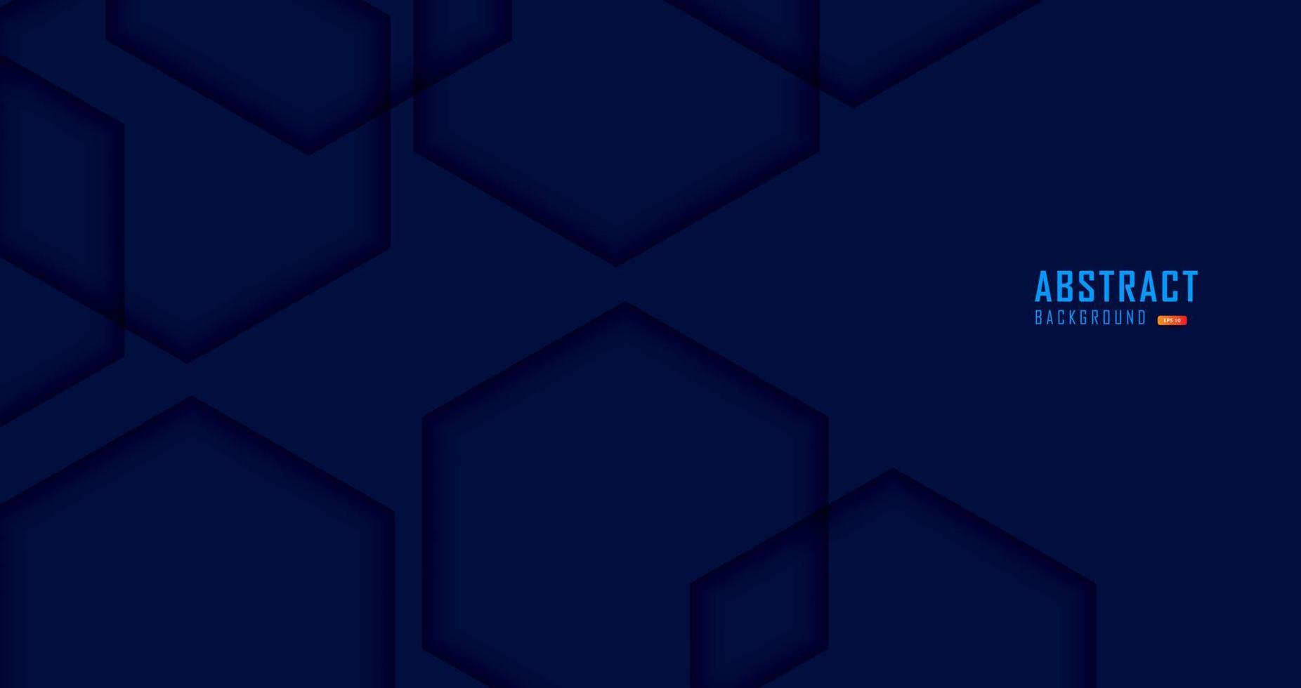 Abstract dark blue background with hexagon shape and memphis ornament for banner, wallpaper, sales banner, poster, abstract blue navy motion backgrounds white space for text vector