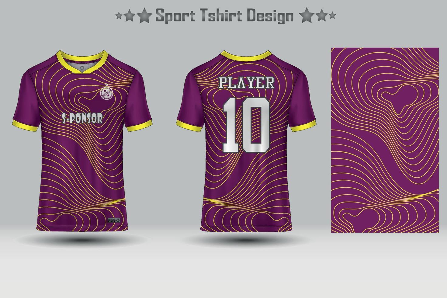 maqueta de camiseta deportiva de fútbol diseño de camiseta con patrón geométrico abstracto vector