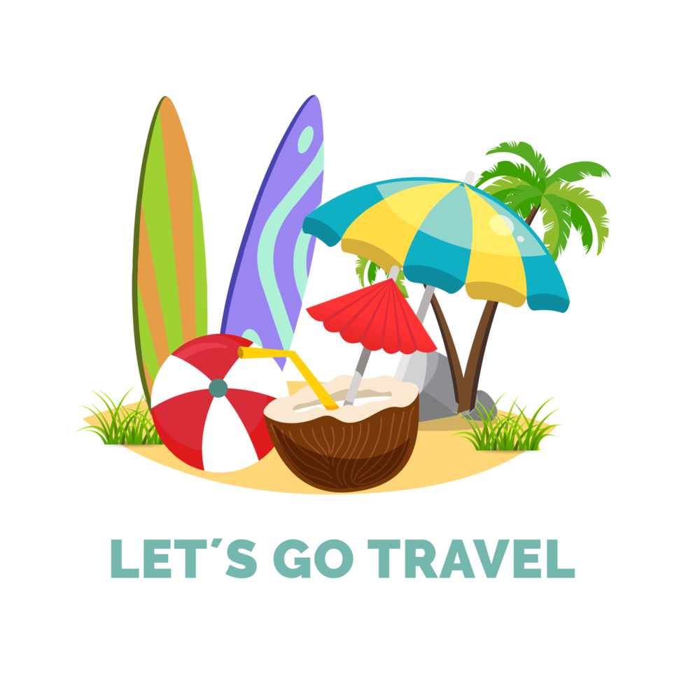 op reis vakantie ontwerp illustratie png