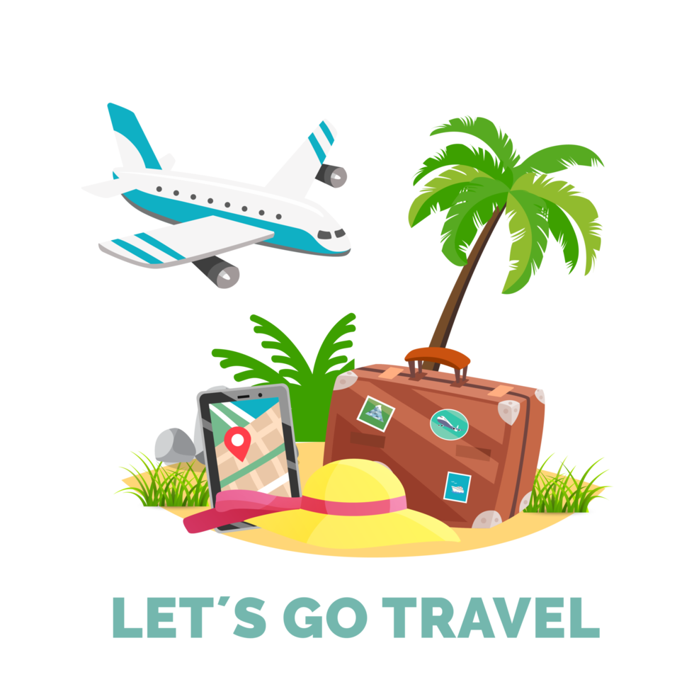 travelling vacation design illustration png