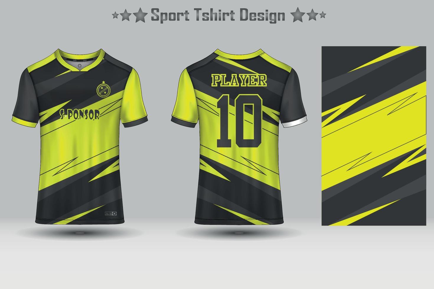 maqueta de camiseta deportiva de fútbol diseño de camiseta con patrón geométrico abstracto vector