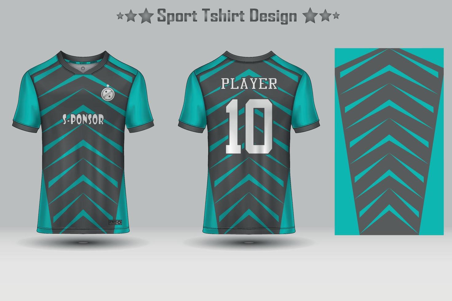 maqueta de camiseta deportiva de fútbol diseño de camiseta con patrón geométrico abstracto vector