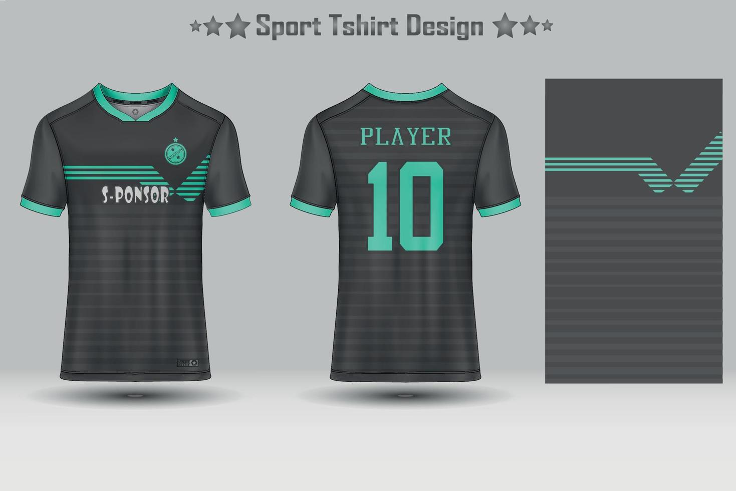 Football jersey mockup and sport jersey mockup with abstract geometric pattern vector