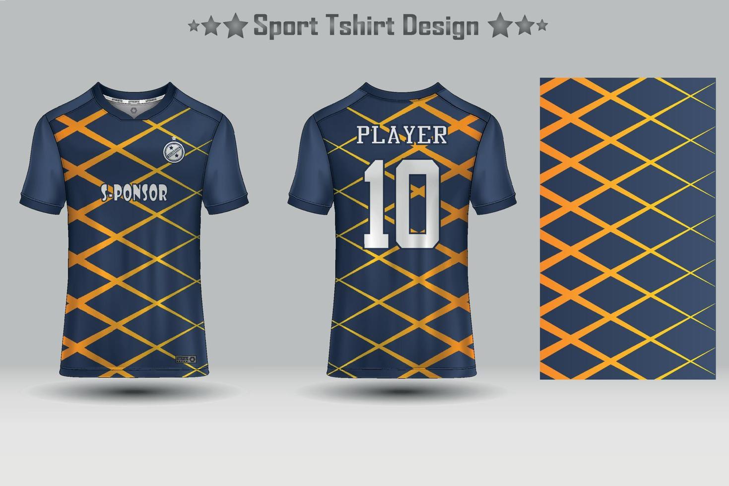 Soccer jersey mockup abstract geometric pattern sport t-shirt design vector