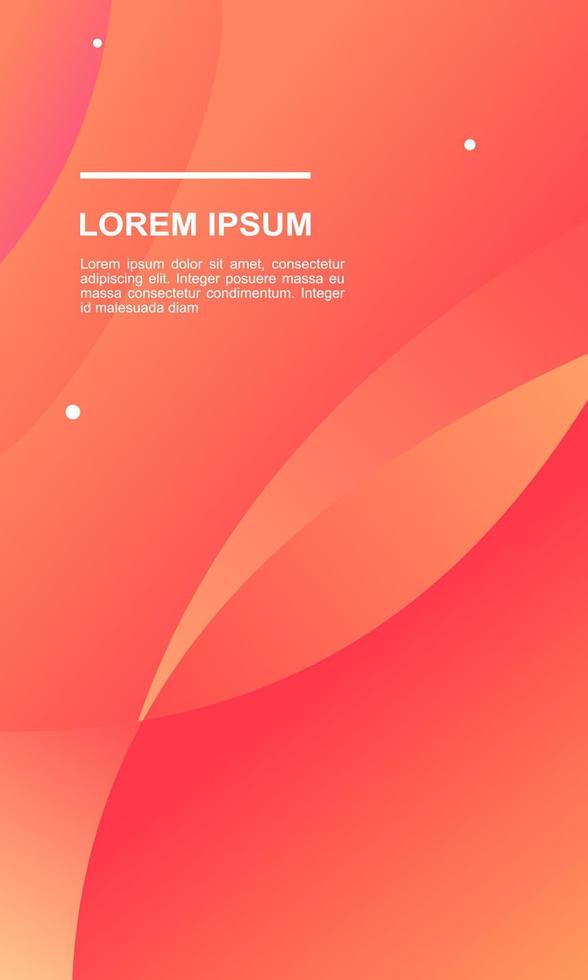 Vector colorful abstract fluid geometric gradient background pink orange