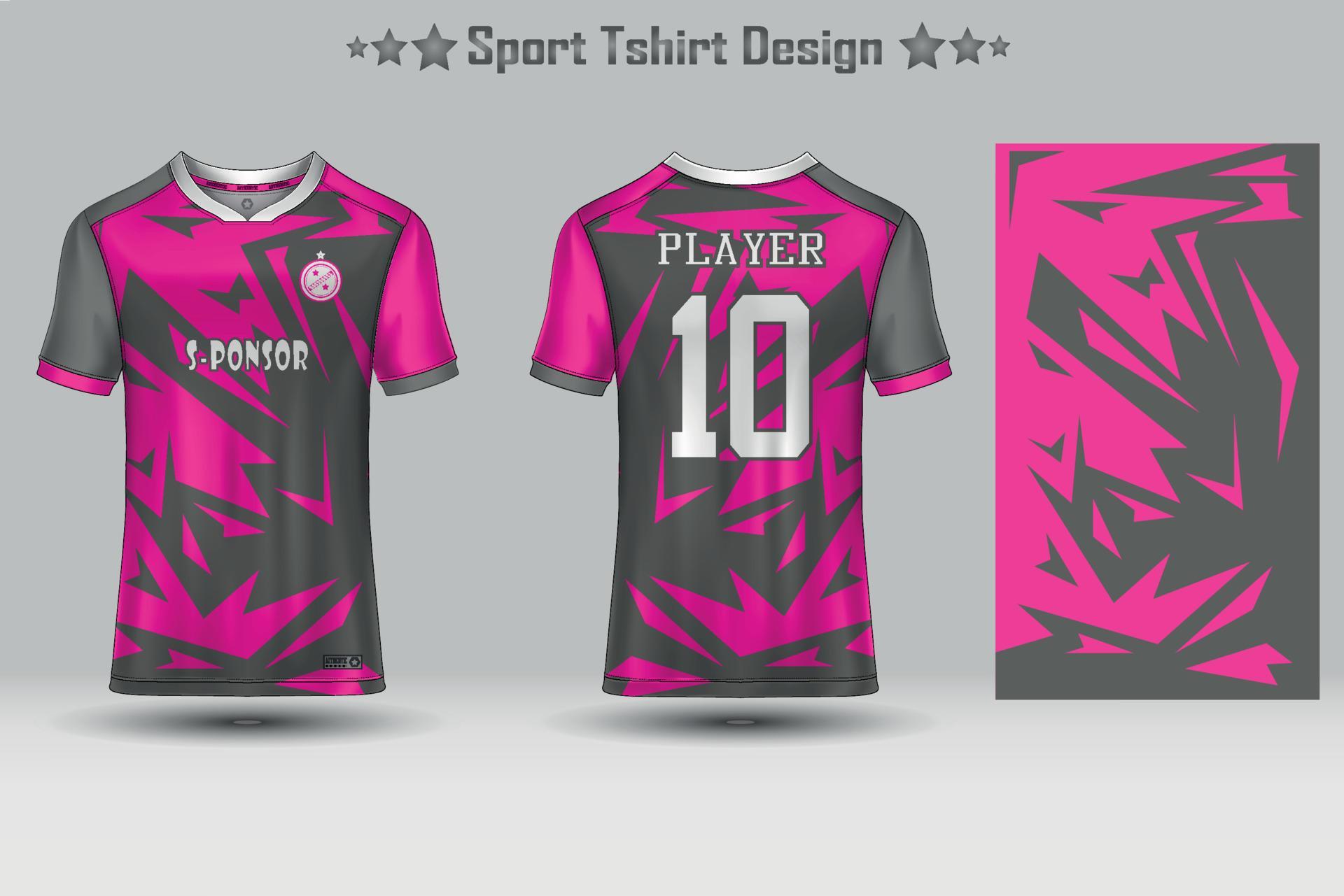 Football jersey mockup and sport jersey mockup with abstract geometric pattern 11200308 Vector