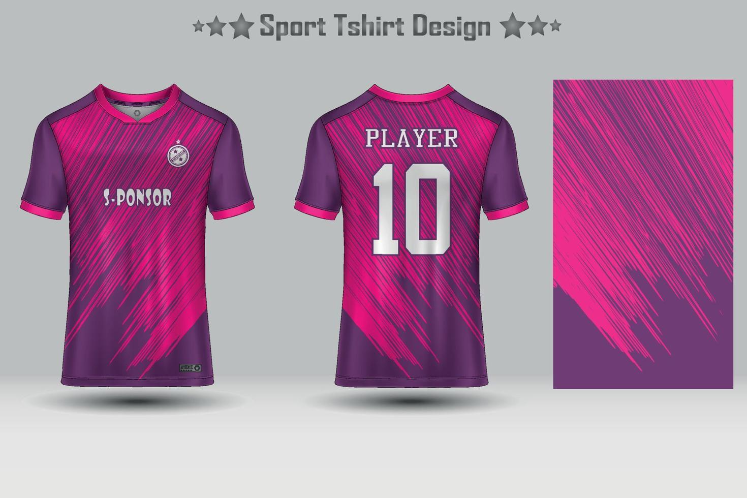 maqueta de camiseta de fútbol y maqueta de camiseta deportiva con patrón geométrico abstracto vector