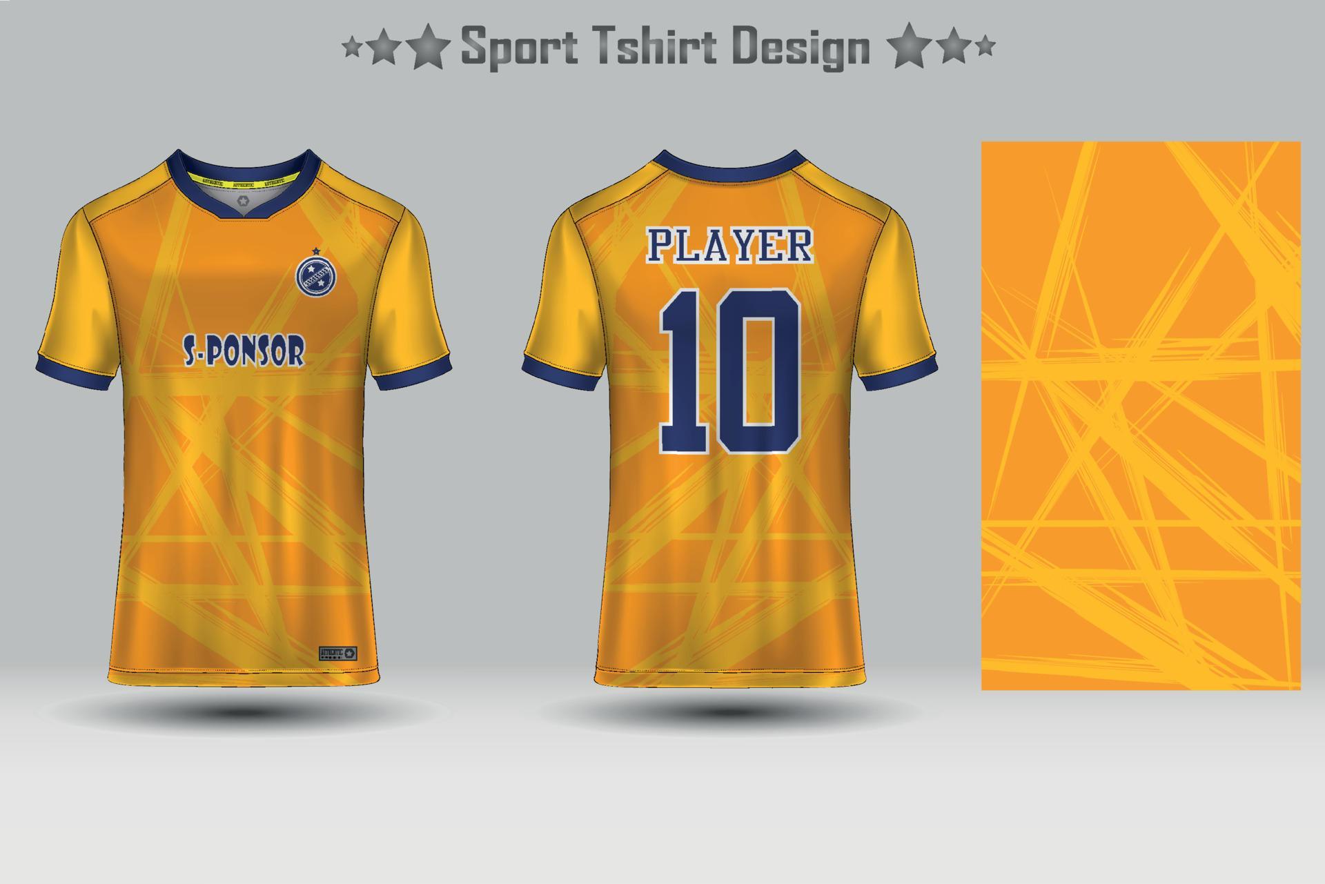 Football jersey mockup and sport jersey mockup with abstract geometric pattern 11200312 Vector