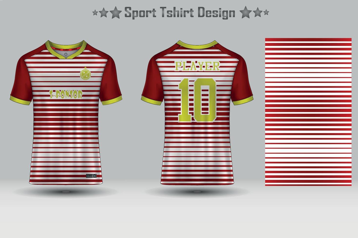 maqueta de camiseta de fútbol y maqueta de camiseta deportiva con patrón geométrico abstracto vector