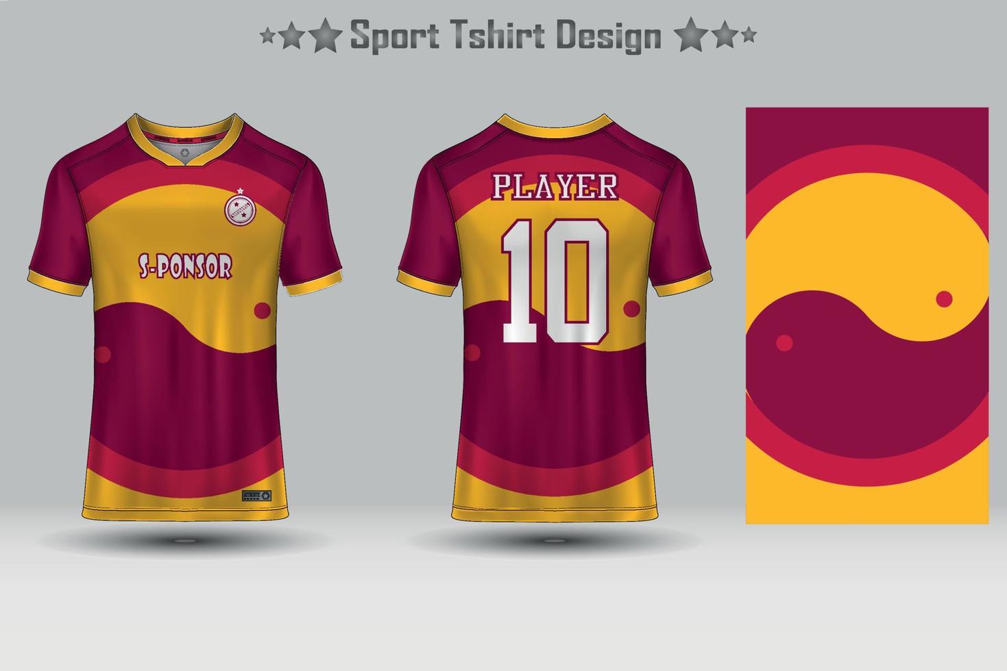 Soccer jersey mockup football jersey design sublimation sport t shirt design collection for racing, cycling, gaming, motocross vector