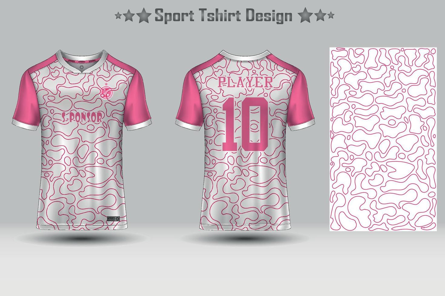 Football sport jersey mockup abstract geometric pattern t-shirt design vector