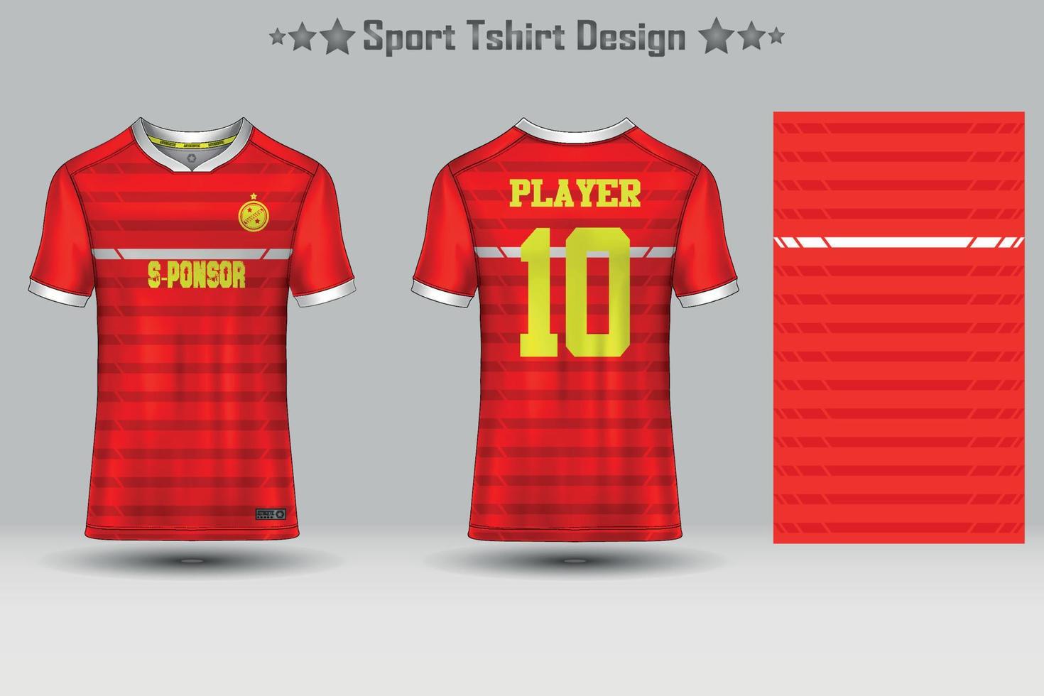 Football sport jersey mockup abstract geometric pattern t-shirt design vector