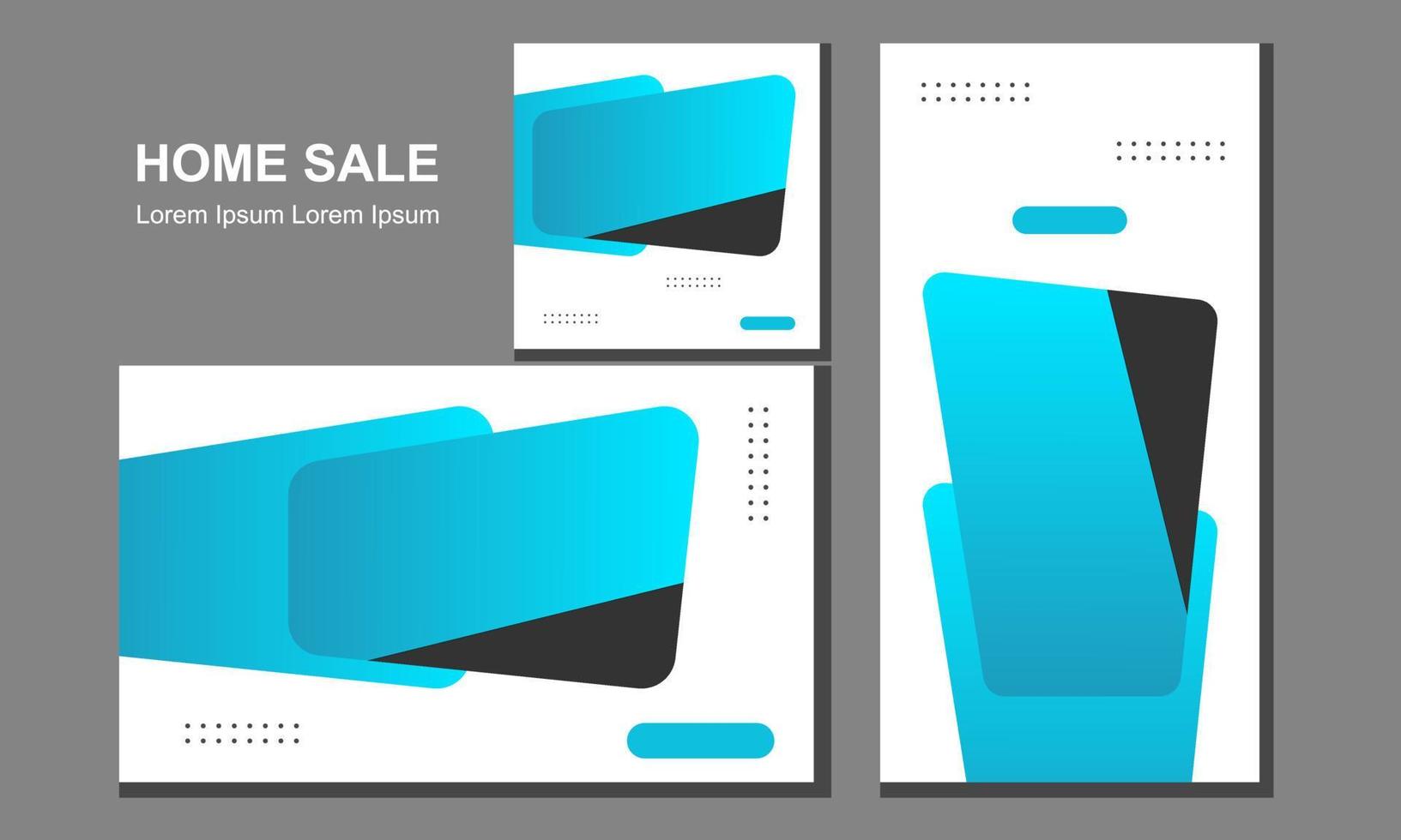 Home sale business social media post square banner template square landscape and potrait background vector