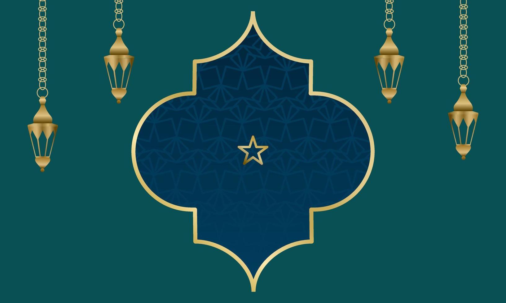 Islamic gold pattern for eid mubarak ramadan kareem muharram or iftar vector