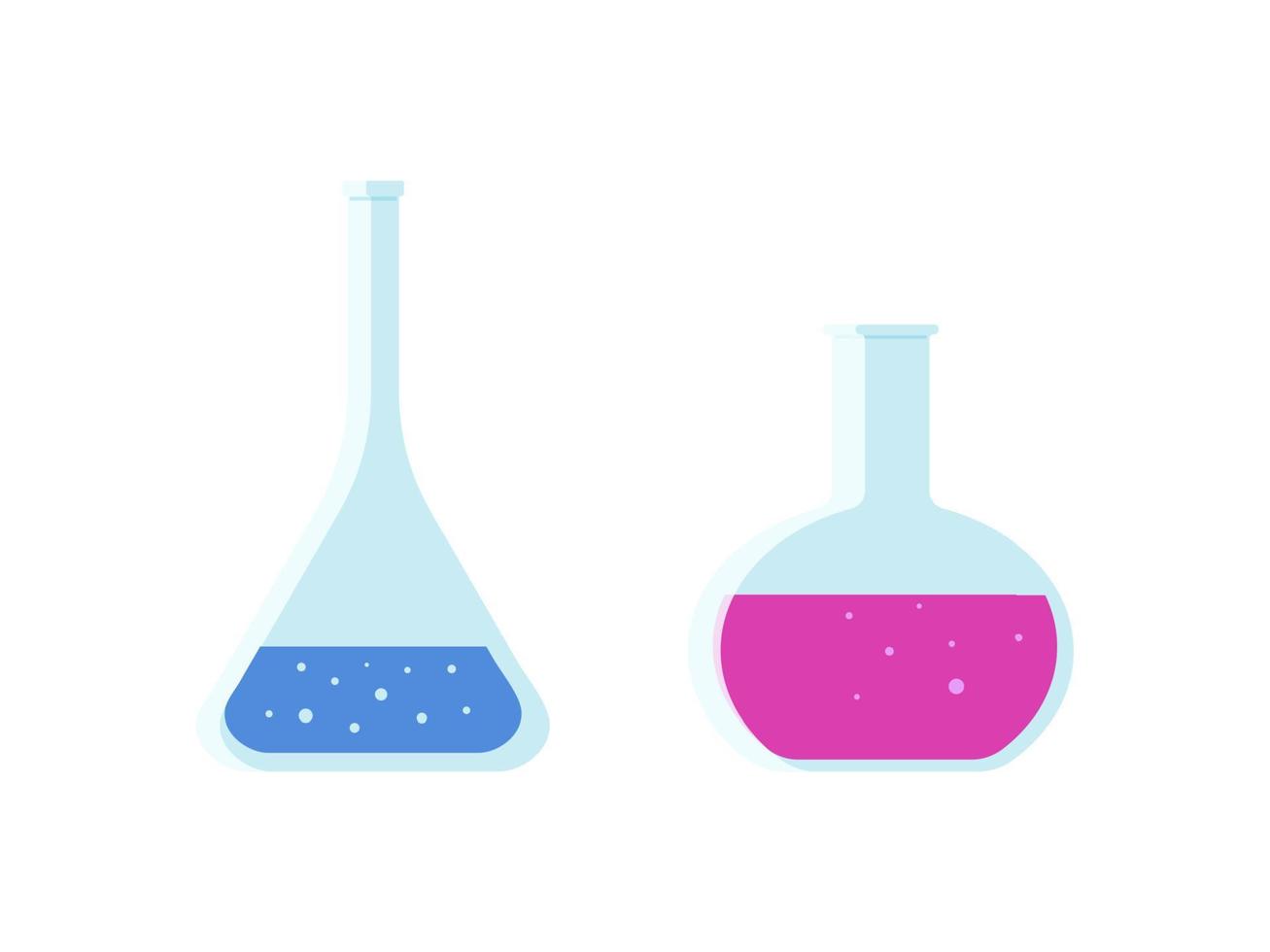 The icon of laboratory flasks. Vector illustration