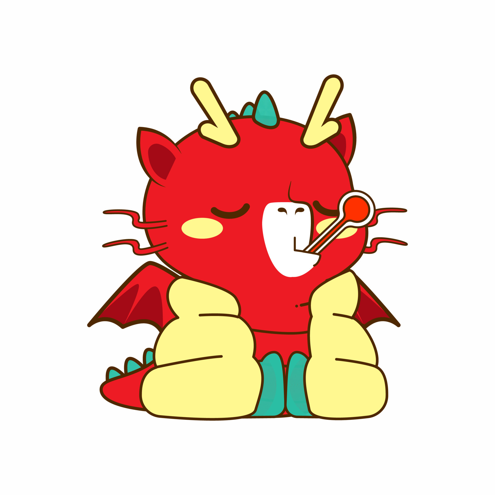 cute dragon drawing cartoon, dragon sticker 11200534 Vector Art at Vecteezy