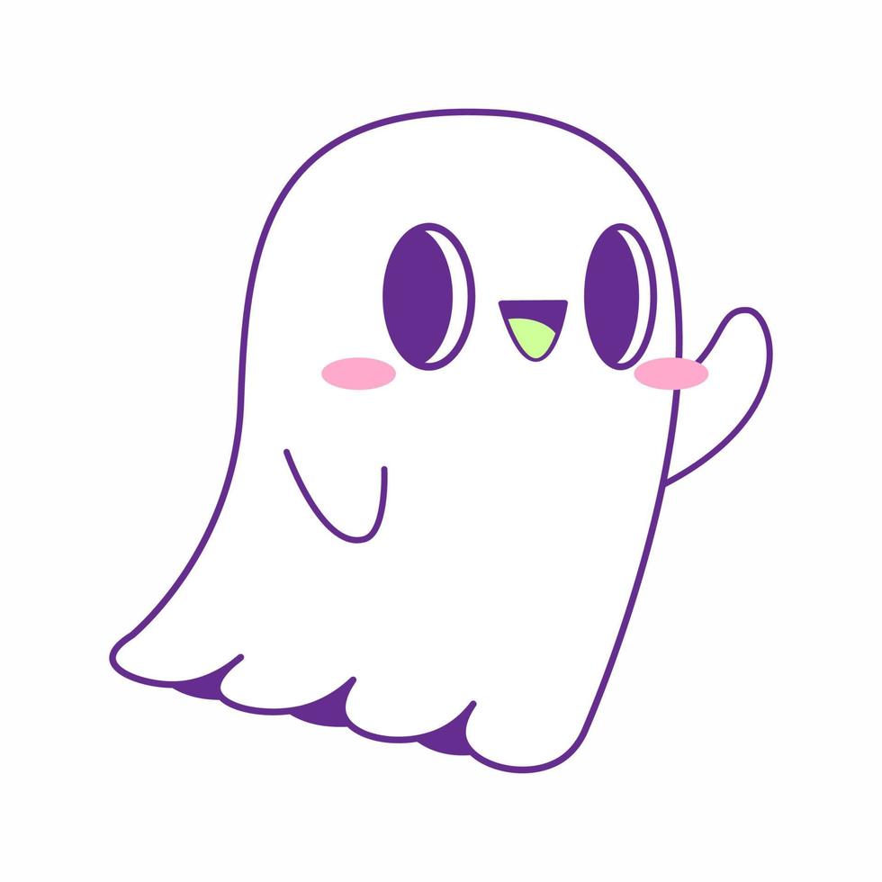 cute little ghost vector illustration set, ghost halloween set
