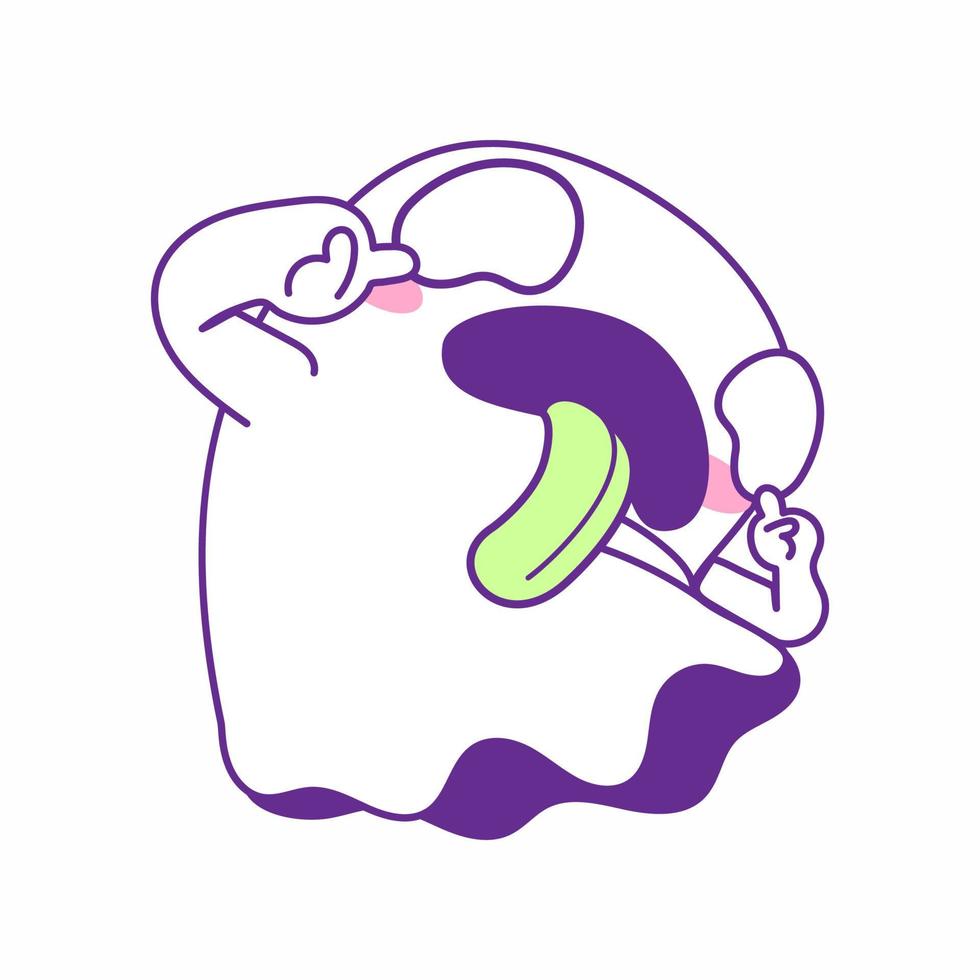 cute little ghost vector illustration set, ghost halloween set