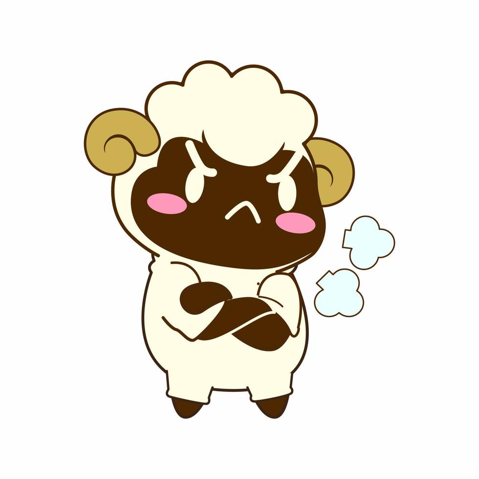 cute little sheep vector illustration, sheep vector set